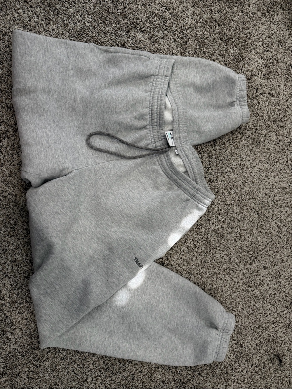 TNA Sweatfleece, cozy fleece, boyfriend fit Light Gray Joggers